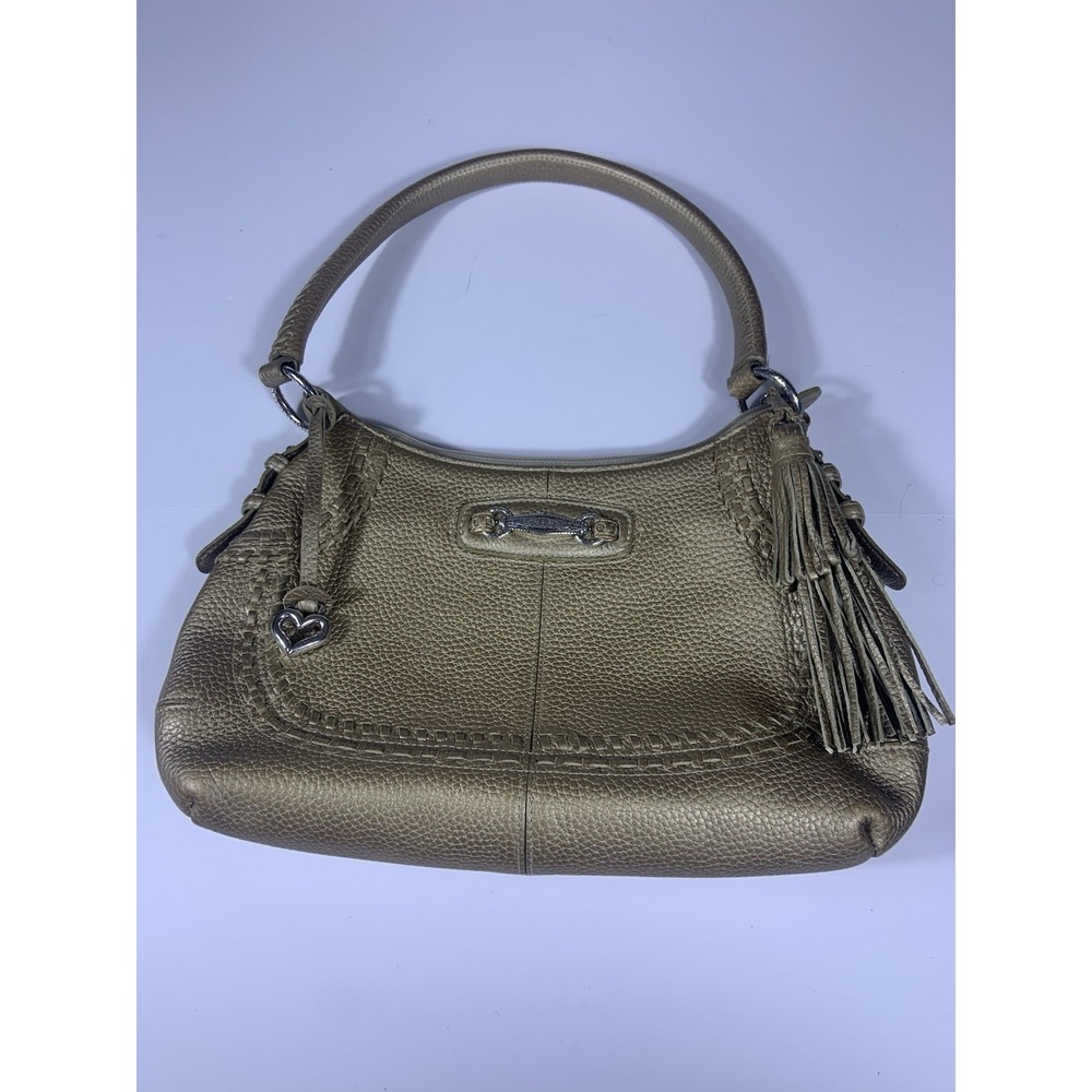 Brighton Shoulder Bag Women's Soft Gold Metallic with Tassel